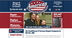 Desktop Screenshot of americanheatandair.com